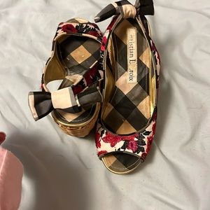 Christian Lacroix floral heel 36